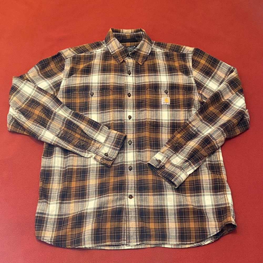 Carhartt Lightweight Flannel Button Down. Men's Medium.